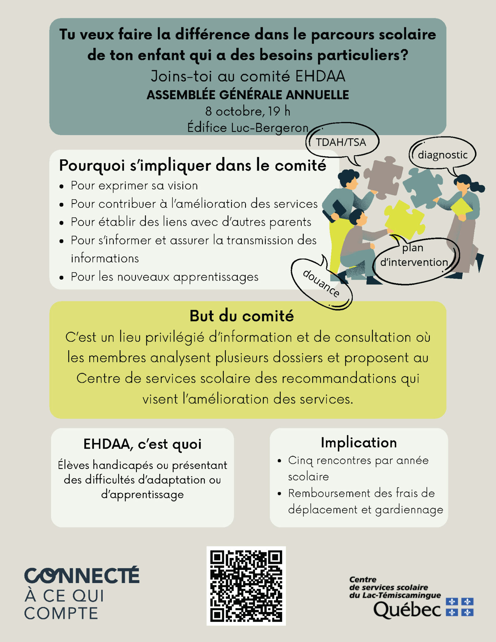 Assemblée générale annuelle du comité EHDAA Centre de services